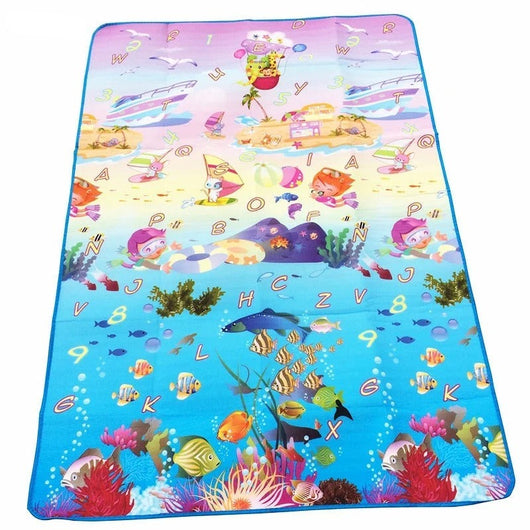 Tapis d'Éveil Souple en Mousse Eva, Idéal pour le Développement Moteur  180x120x0.3cm
