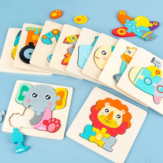 Puzzle 3D en bois pour bébé