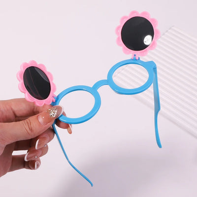 Lunettes de soleil rondes vintage+Bandes Élastiques