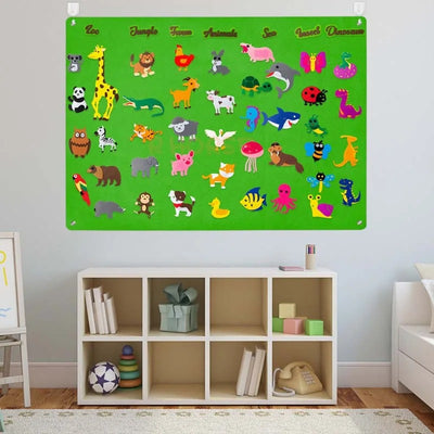 Tableau en Feutre Montessori - Jouets d'Éveil et d'Apprentissage Interactifs pour Enfants