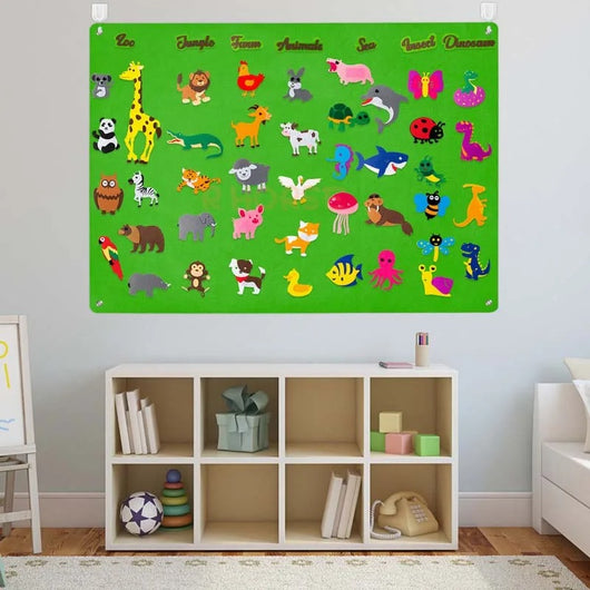 Tableau en Feutre Montessori - Jouets d'Éveil et d'Apprentissage Interactifs pour Enfants