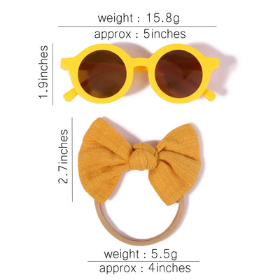 Lunettes de soleil rondes vintage+Bandes Élastiques