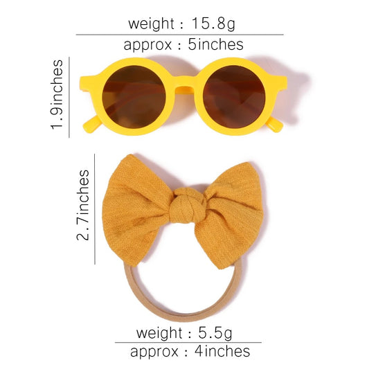 Lunettes de soleil rondes vintage+Bandes Élastiques