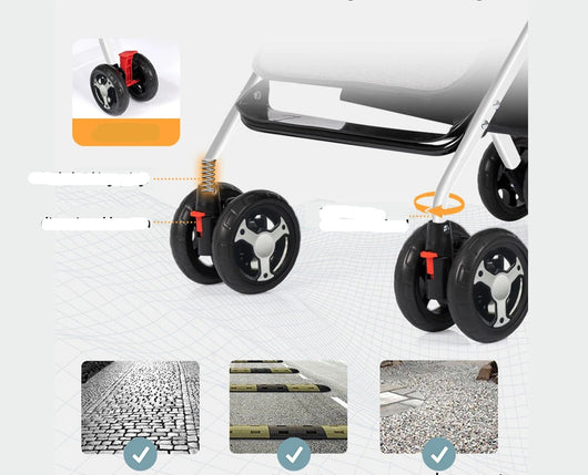Poussette Bébé 2 en 1 Pliable et Légère