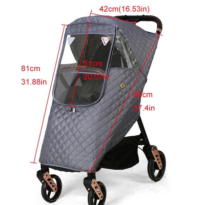 Couverture Imperméable de Poussette Anti-Pluie et Coupe-Vent pour bébé