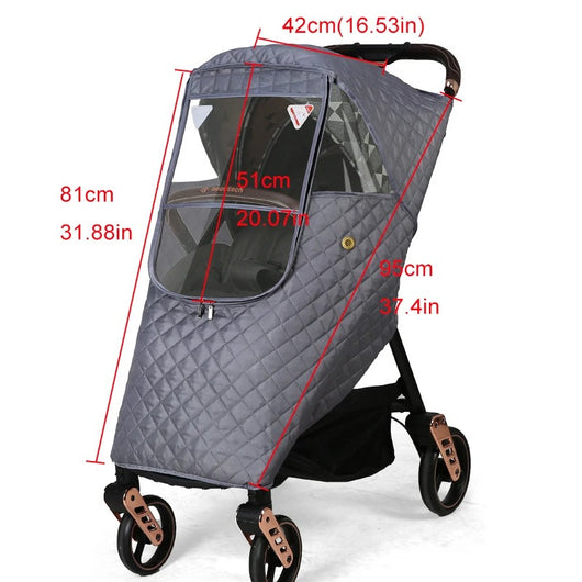 Couverture Imperméable de Poussette Anti-Pluie et Coupe-Vent pour bébé