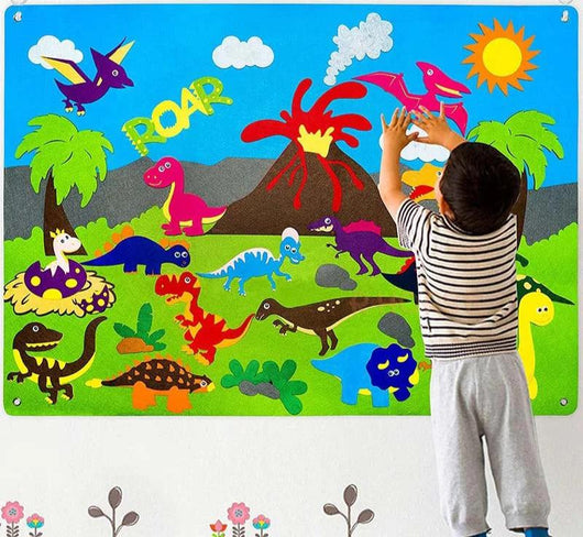 Tableau en Feutre Montessori - Jouets d'Éveil et d'Apprentissage Interactifs pour Enfants