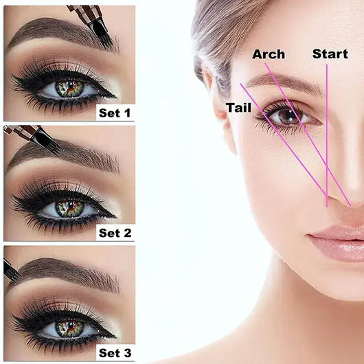 Stylo à Sourcils 4D – Effet Microblading Waterproof & Longue Tenue