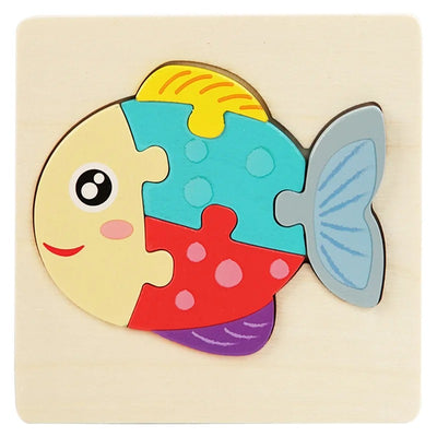 Puzzle 3D en bois pour bébé
