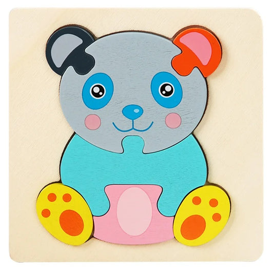 Puzzle 3D en bois pour bébé