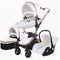 Poussette trio en cuir 3 en 1 pour bébé