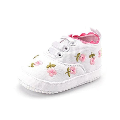Chaussures basses motifs florales à lacets - 9mois et moi