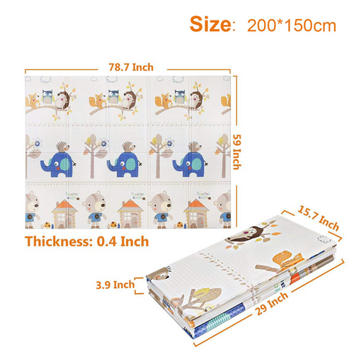 Tapis de Jeu Double Face Pour Bébé