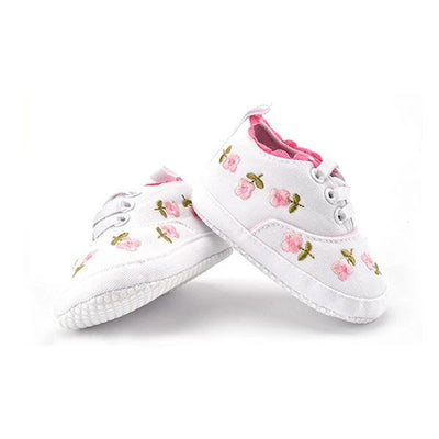 Chaussures basses motifs florales à lacets - 9mois et moi