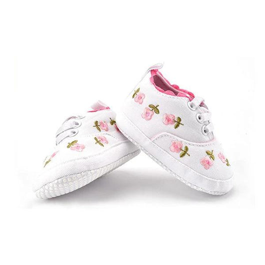 Chaussures basses motifs florales à lacets - 9mois et moi