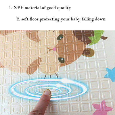 Tapis de Jeu Double Face Pour Bébé - 180x200cm