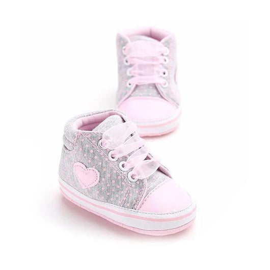 Chaussures hautes cœur à lacets - 9mois et moi