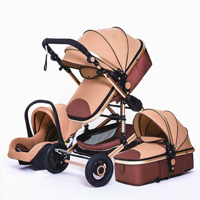 Poussette Bébé Trio 3 en 1 Premium - Poussette, Landau et Siège Auto