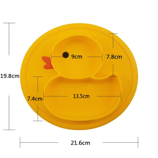 Assiette canard en silicone antidérapant - 9mois et moi