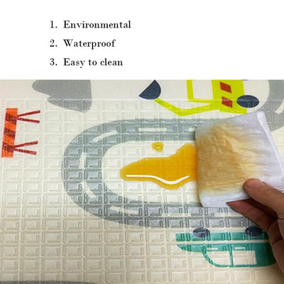 Tapis de Jeu Double Face Pour Bébé - 180x200cm