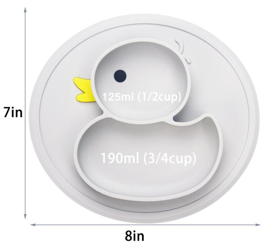 Assiette canard en silicone antidérapant - 9mois et moi