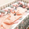 Tour de Lit Tressé Bébé Coton - Boudin Berceau Pliable 1/2/3 Mètres
