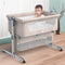Berceau Cododo Multifonction Bébé - Pliable, Roulettes, Veilleuse Bluetooth