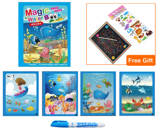 Cahier de coloriage à l'eau avec crayon magique
