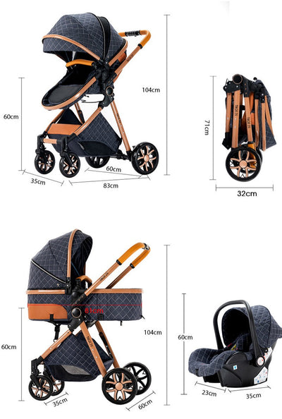Poussette Trio De Luxe Pour Bébé