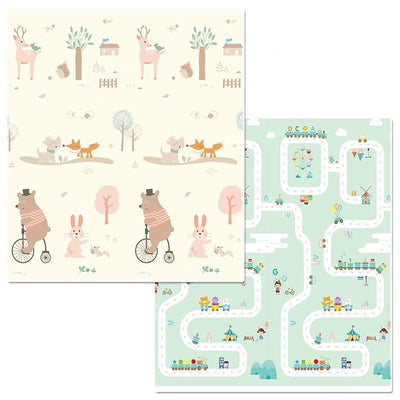 Tapis de Jeu Double Face Pour Bébé - 180x200cm