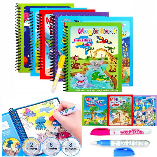 Cahier de coloriage à l'eau avec crayon magique