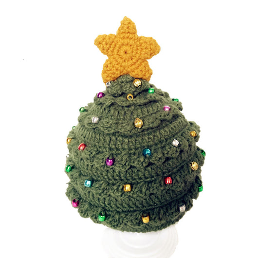 Bonnet au crochet arbre de noël
