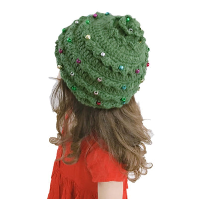 Bonnet au crochet arbre de noël