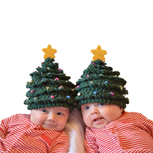 Bonnet au crochet arbre de noël