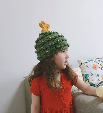 Bonnet au crochet arbre de noël