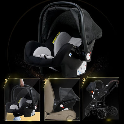 Poussette Bébé Trio 3 en 1 Dernière Génération - Poussette, Landau et Siège Auto