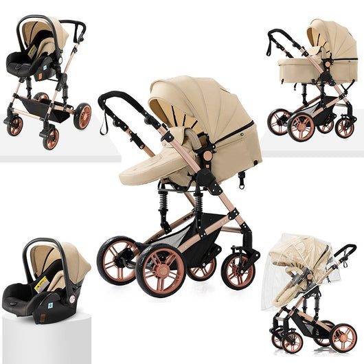 Poussette 3 en 1 pour Bébé Haute Qaulité