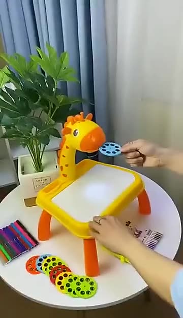 Planche à dessin avec projecteur LED pour enfants
