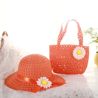 Chapeau d'été avec sac à main pour enfants