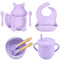 Ensemble de Vaisselle en Silicone pour Bébé 8 PCS