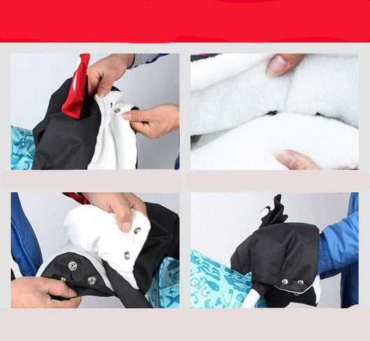 Gants de poussette chauds en fourrure polaire