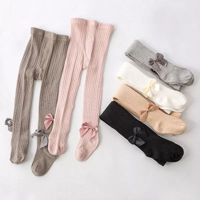 Collants en coton tricoté pour fille