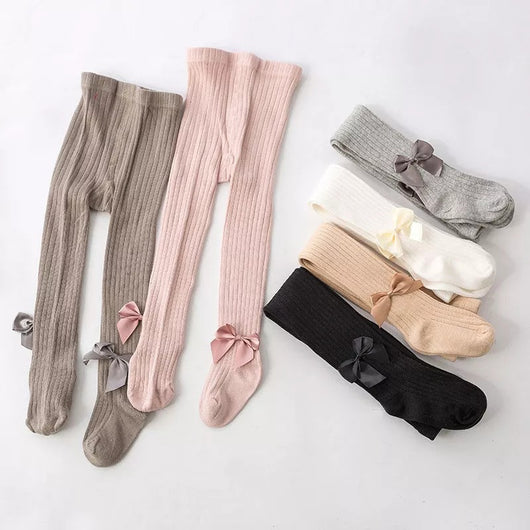 Collants en coton tricoté pour fille