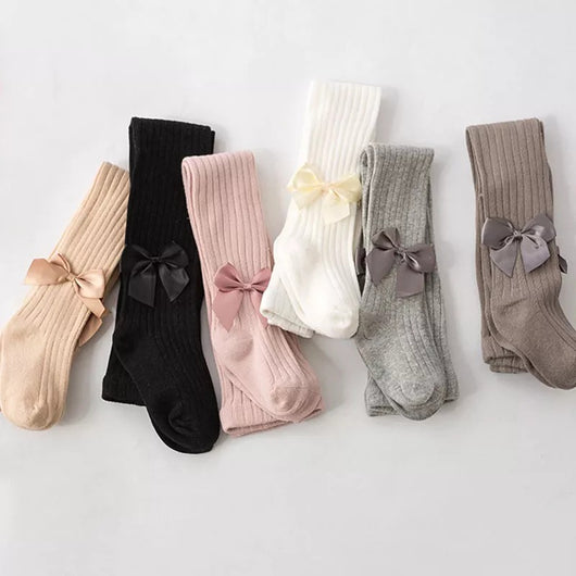Collants en coton tricoté pour fille