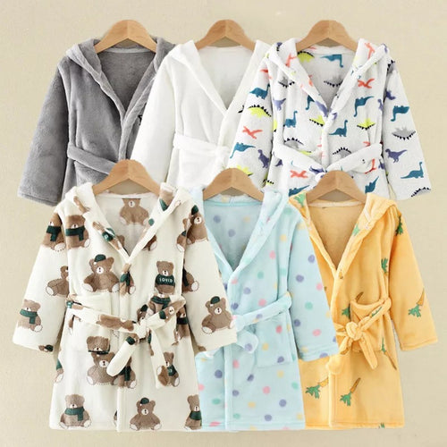 Peignoir en flanelle pour garçons et filles