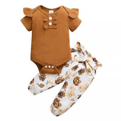 Ensemble imprimé 3pcs pour bébé fille