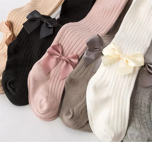 Collants en coton tricoté pour fille