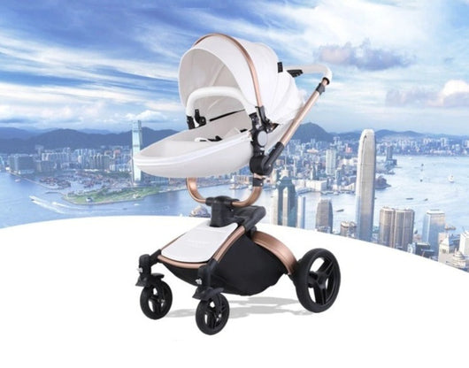 Poussette bébé trio 3 en 1 en cuir dernière génération - Poussette, Landau et Siège Auto