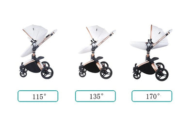 Poussette bébé trio 3 en 1 en cuir dernière génération - Poussette, Landau et Siège Auto