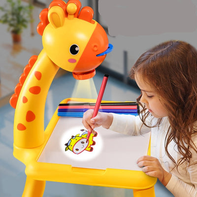 Planche à dessin avec projecteur LED pour enfants